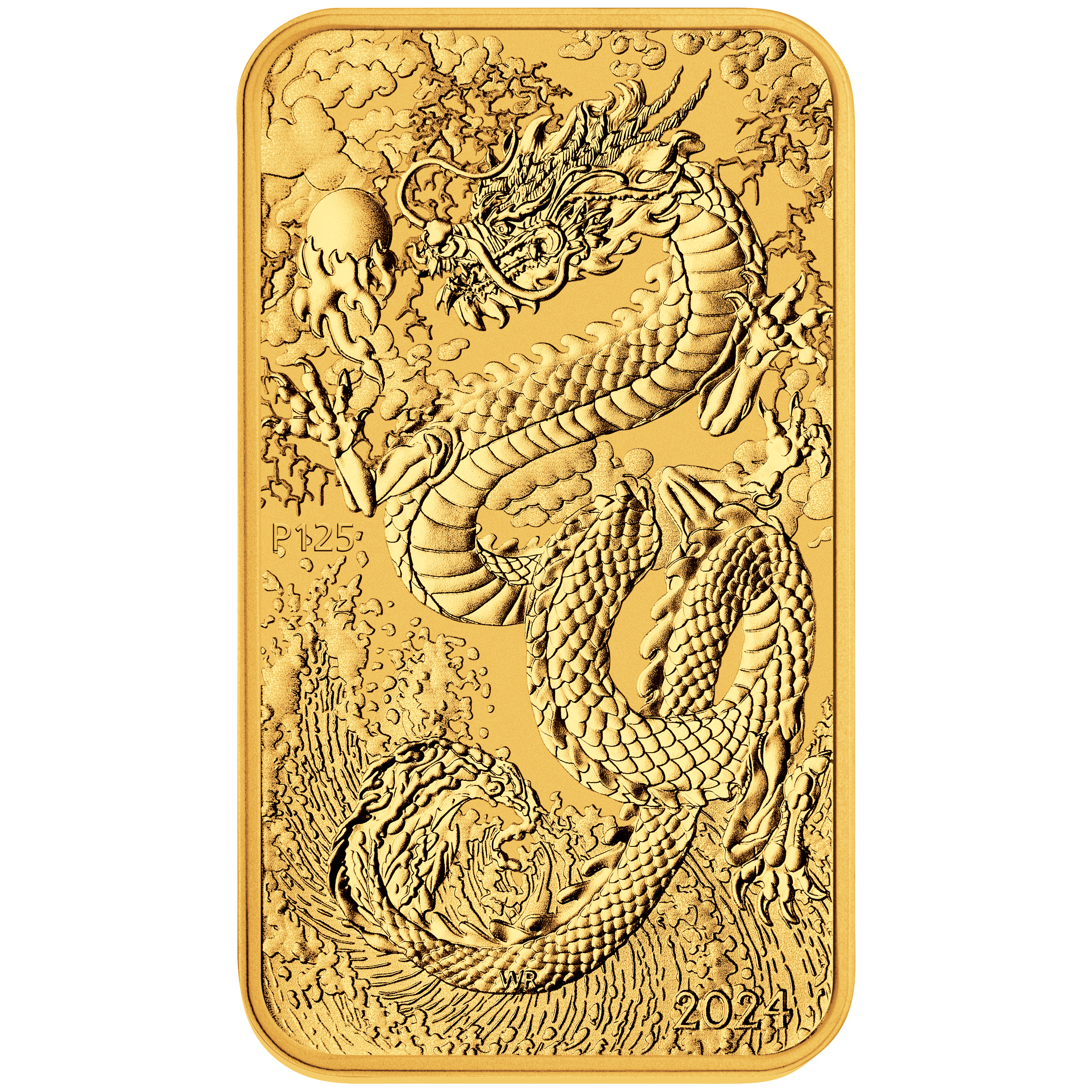 2024 Dragon 1oz .9999 Gold Bullion Rectangular Coin