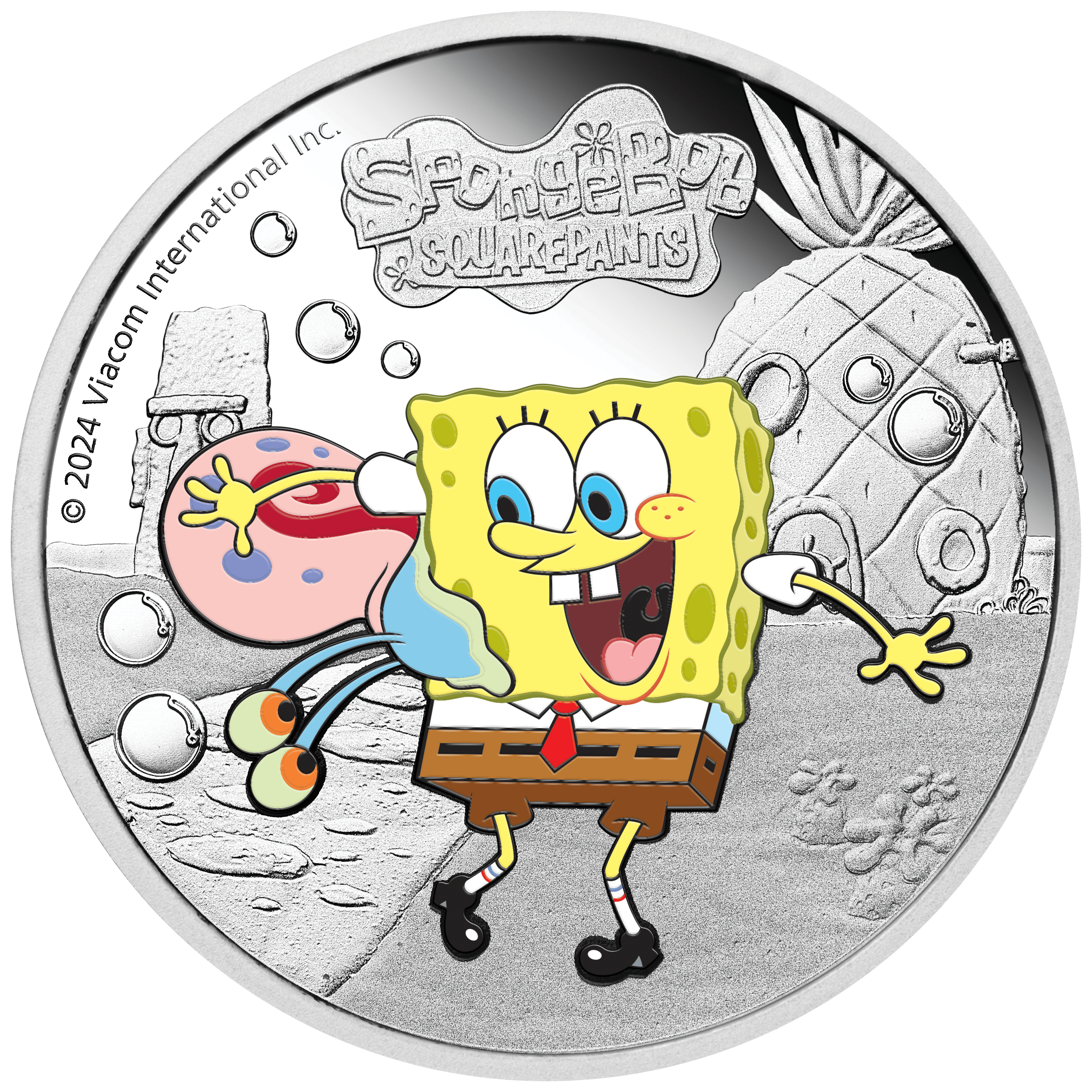 2024 SpongeBob SquarePants - SpongeBob & Gary 1oz Silver Proof Coin