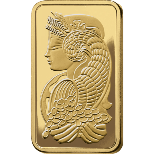 lady fortuna 1g .9999 gold minted bullion bar