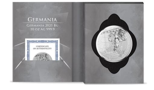 2021 germania 10oz .9999 silver bullion coin