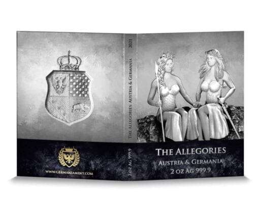 2021 the allegories – austria & germania 2oz .9999 silver coin