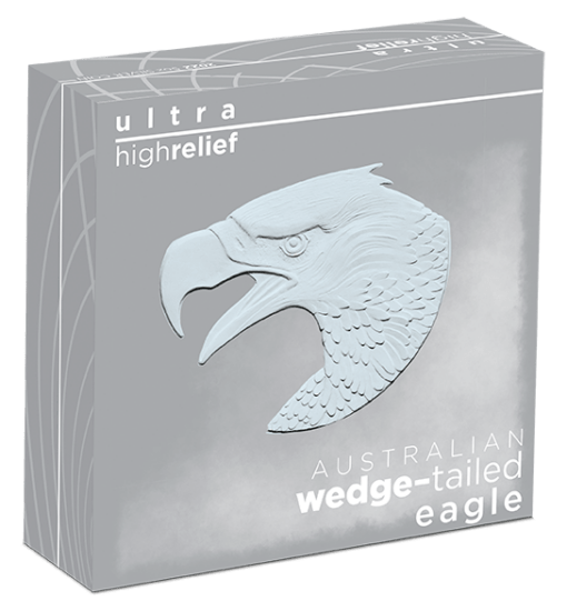 2022 australian wedge-tailed eagle 5oz .9999 silver proof ultra high relief coin
