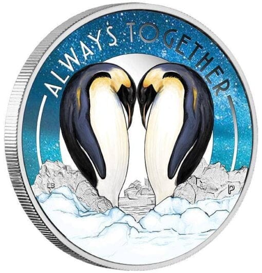 2018 always together penguins 1/2oz .9999 silver proof coin - perth mint