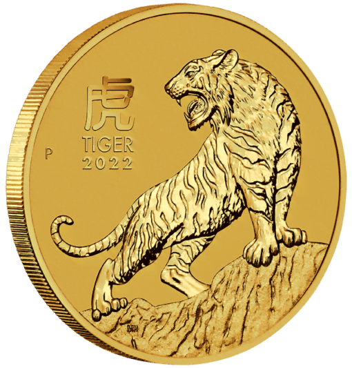 2022 year of the tiger 1/2oz .9999 gold bullion coin – lunar series iii