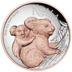 2023 Australian Koala 5oz Silver Proof High Relief Gilded Coin