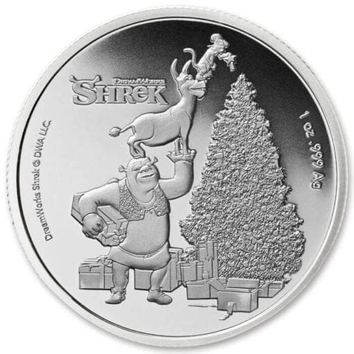 2021 shrek christmas 1oz .999 silver bullion coin