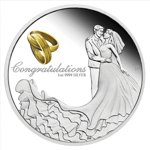 2022 wedding 1oz .9999 silver proof coin