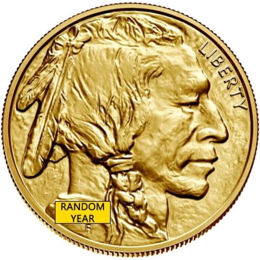 american gold buffalo 1oz .9999 gold bullion coin - random year