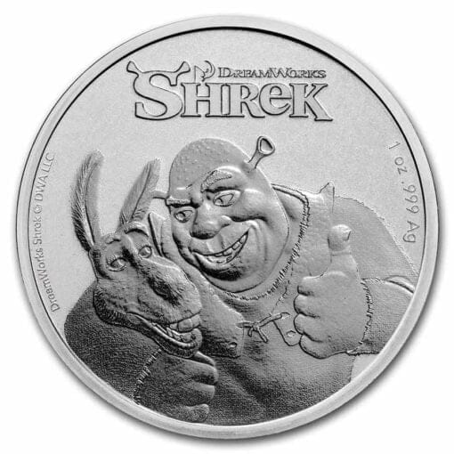 2021 shrek 20th anniversary 1oz .999 silver bullion coin