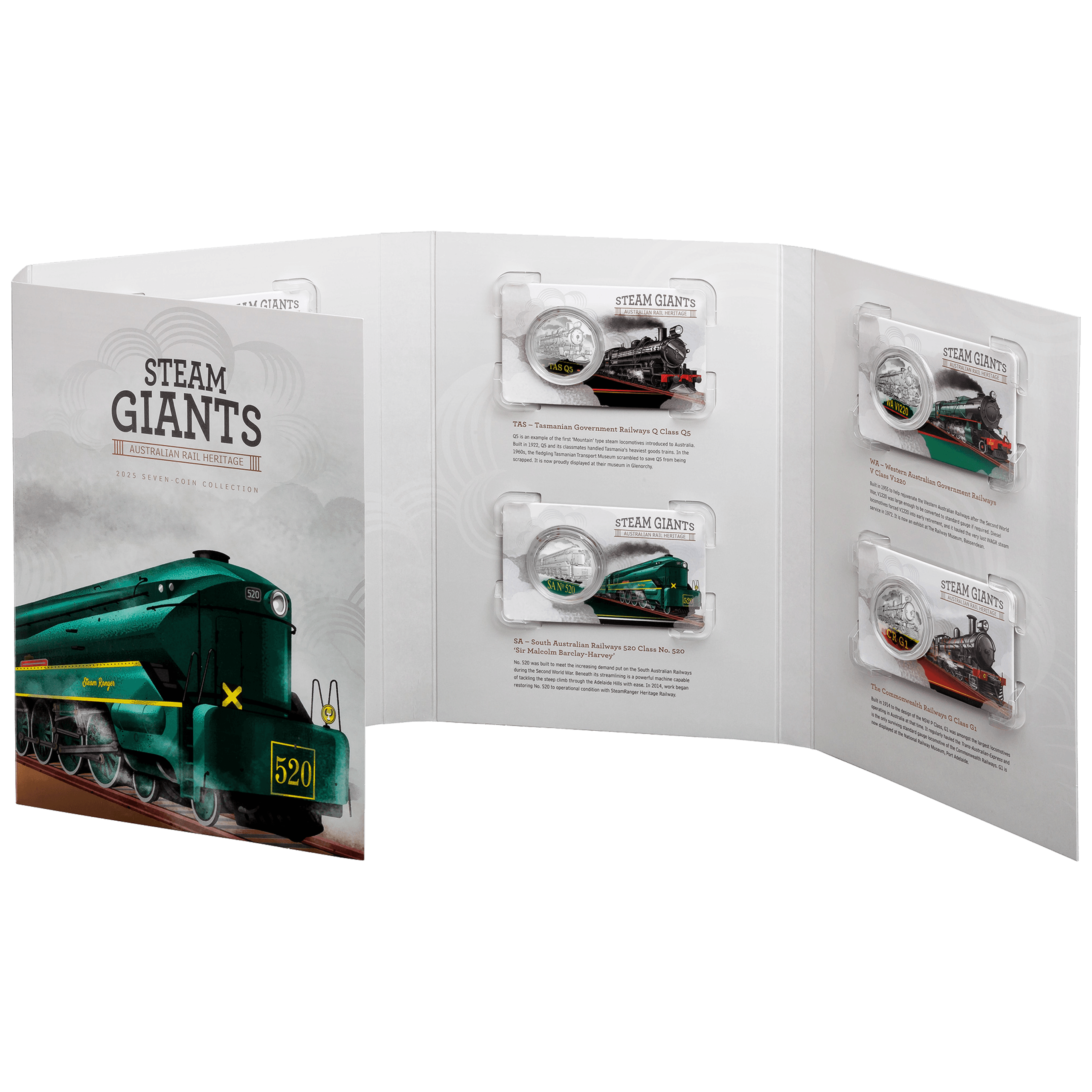 2025 Steam Giants Coloured Seven Coin Collection