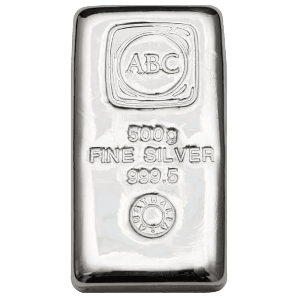 500g ABC fine silver bullion bar