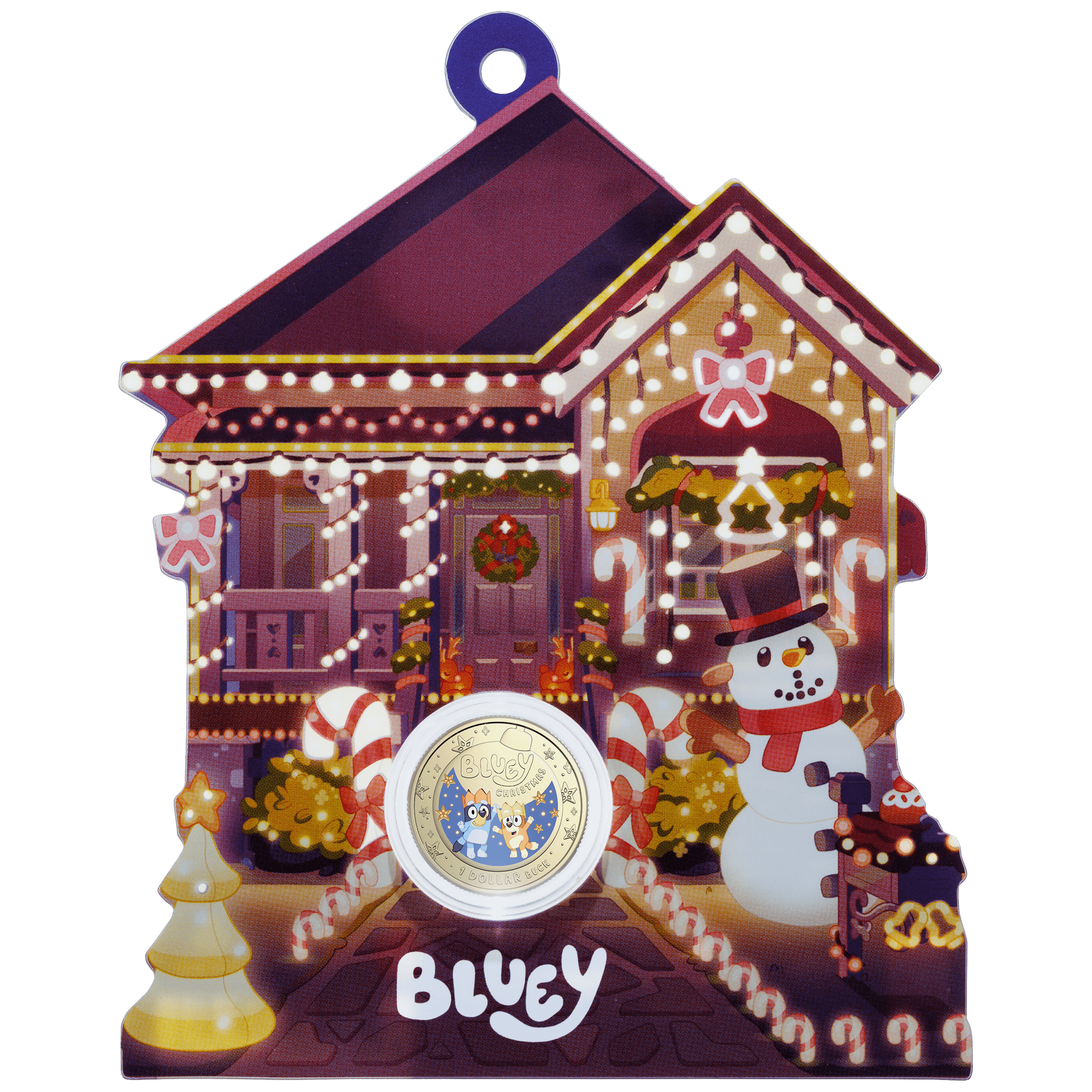 2025 $1 Bluey Christmas Coloured Coin