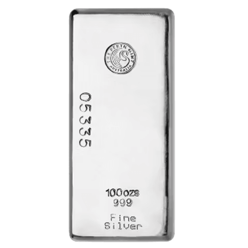 Perth Mint 100oz Silver Bar