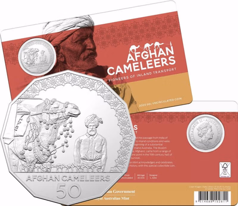 10281-2020-50c-afghan-cameleers-pioneers-of-inland-transport-uncirculated-coin-2020-50c-afghan-cameleers-pioneers-of-inland-transport-uncirculated-coin
