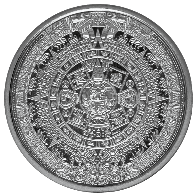 Aztec Calendar 1/4oz Silver Round