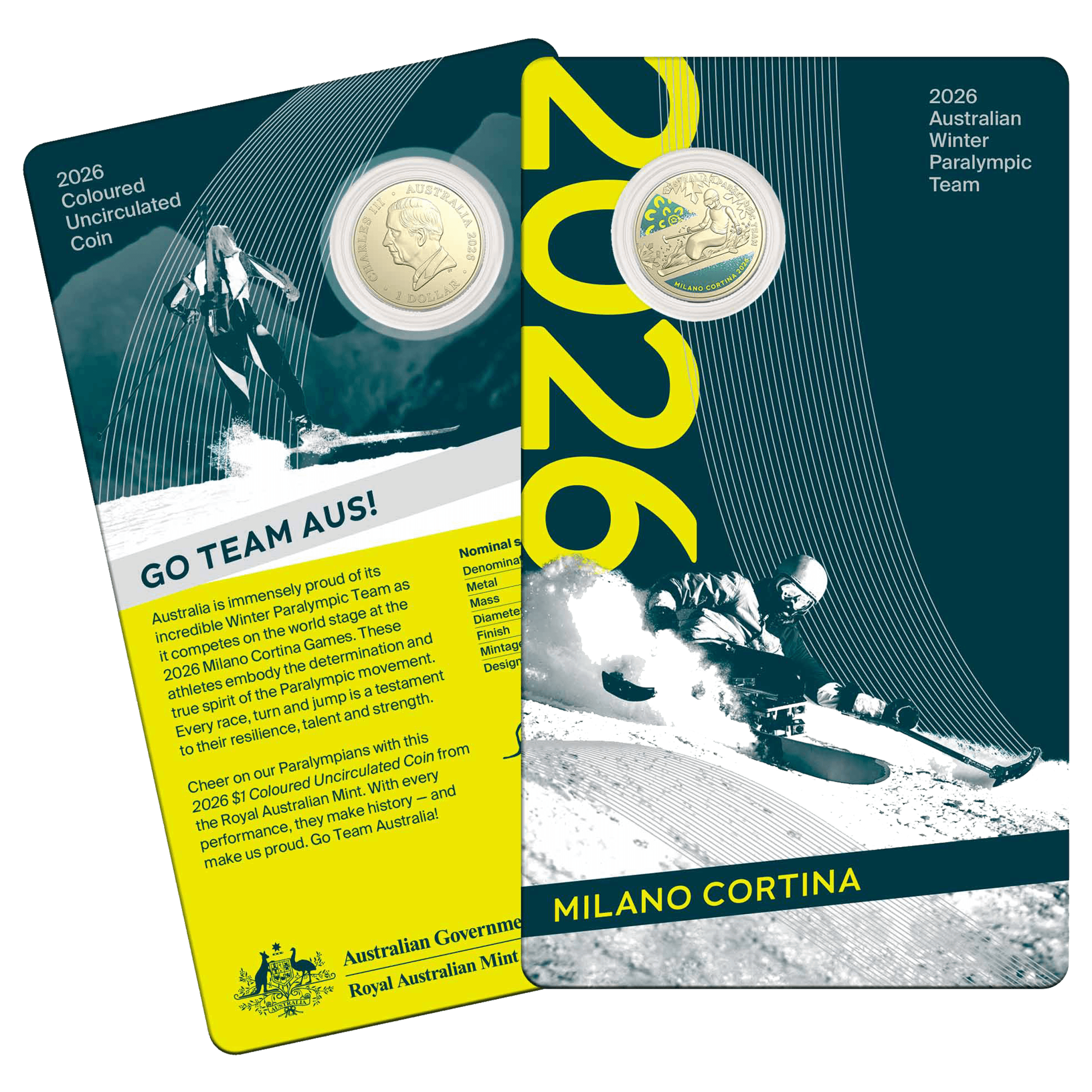 2026 $1 Winter Paralympics Coloured Coin