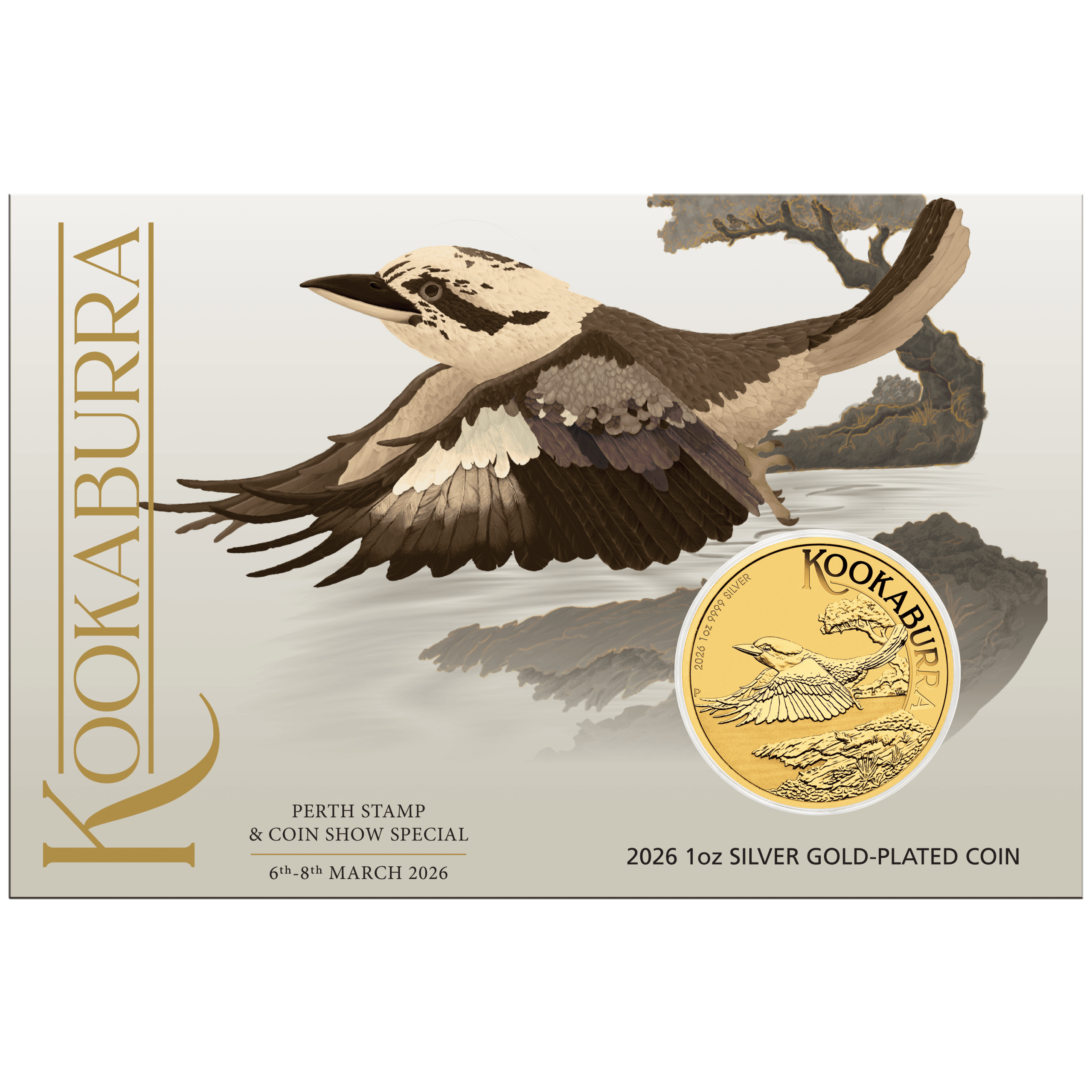 2026 Kookaburra 1oz Silver Gold Gilded Coin