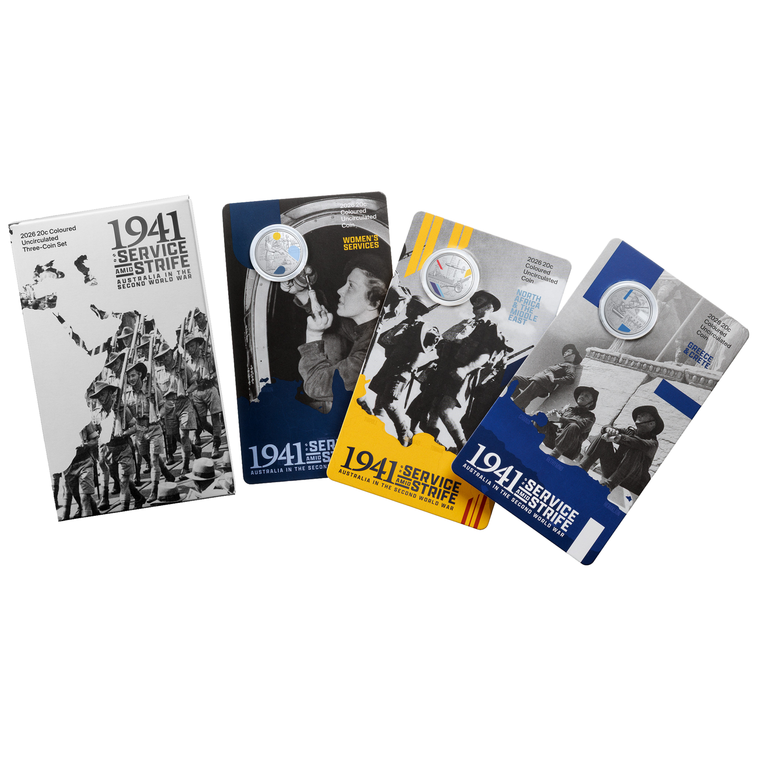 1941 Service and Strife commemorative coin set