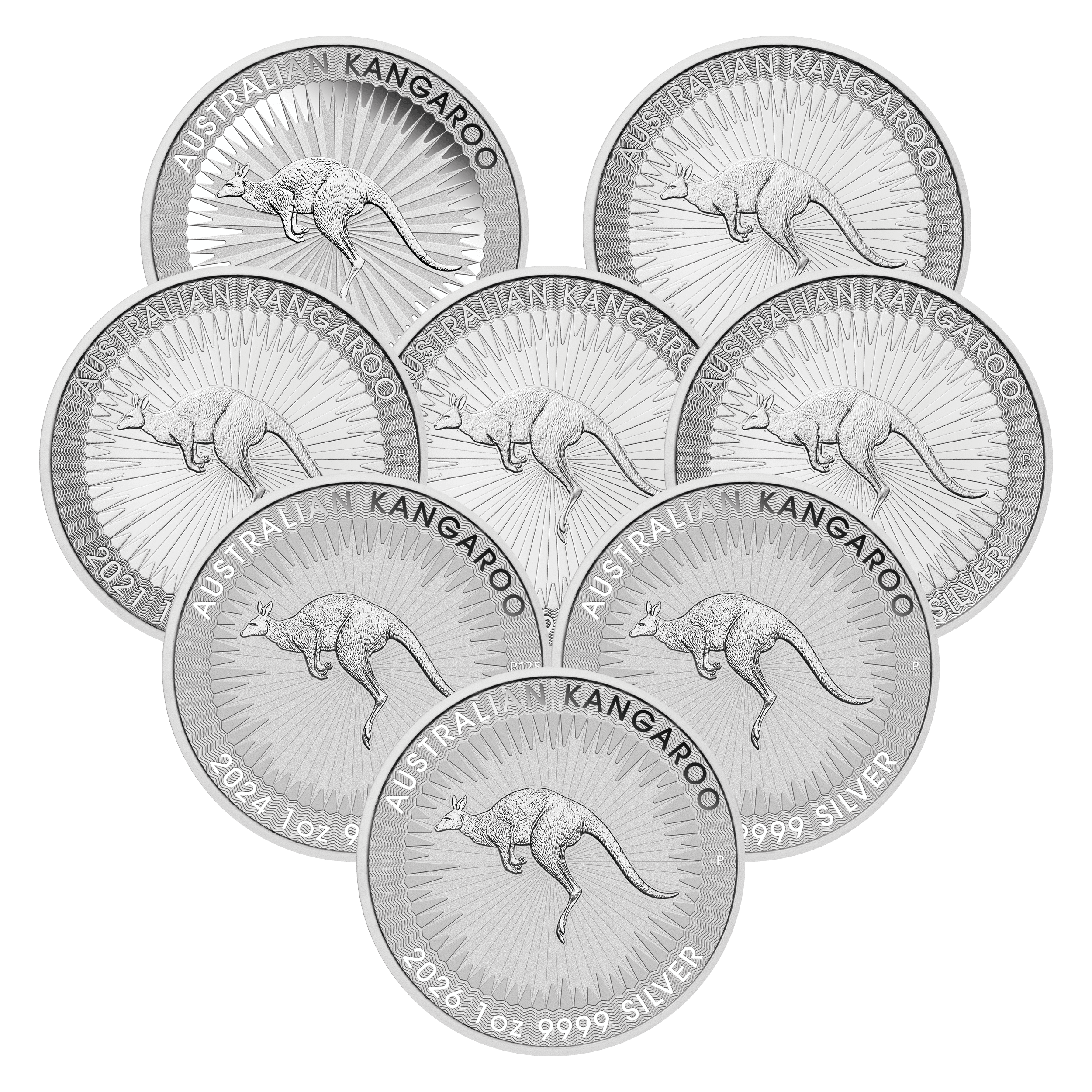 Perth Mint Kangaroo 1oz Silver Coin Random Year