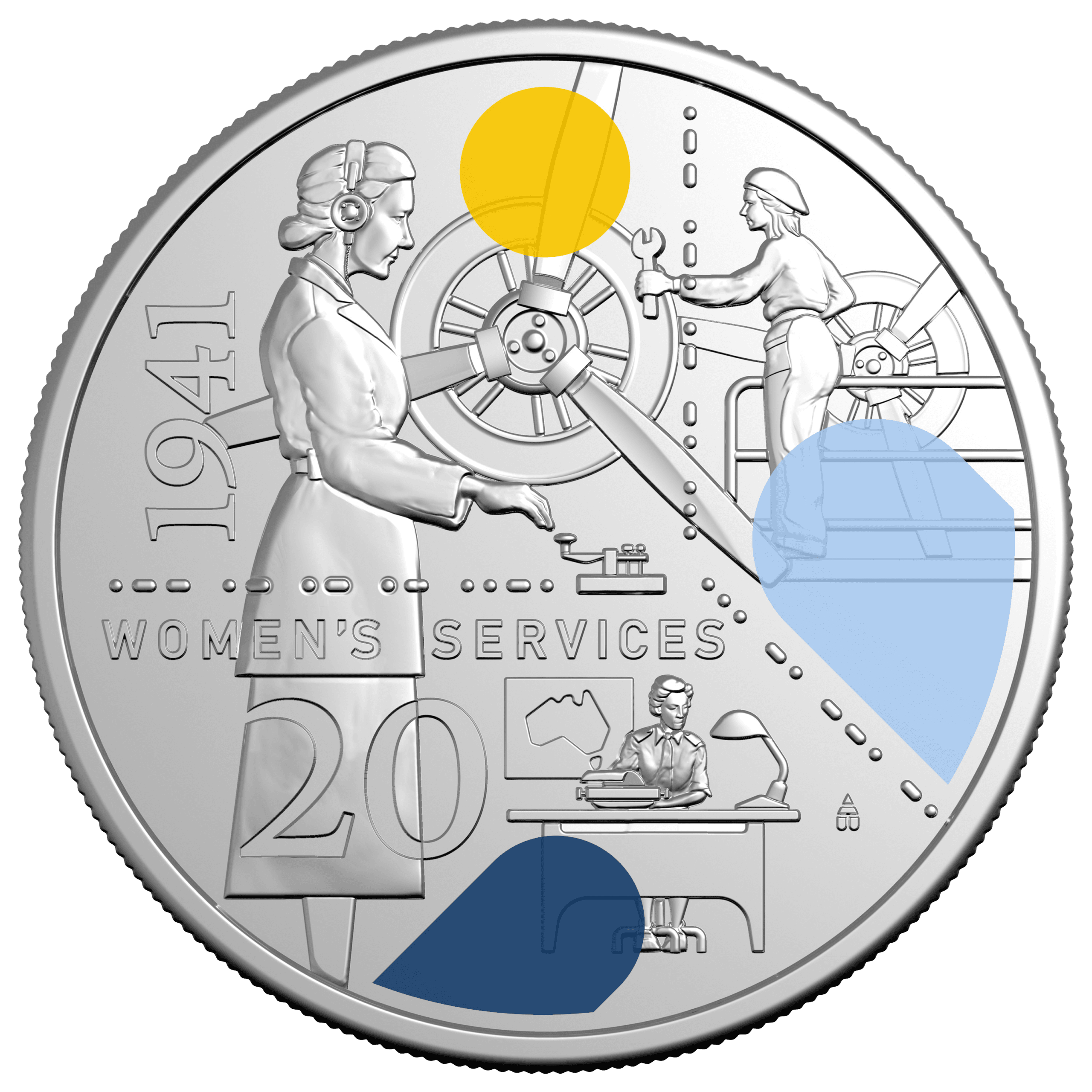 Australian Women’s Services commemorative silver coin design