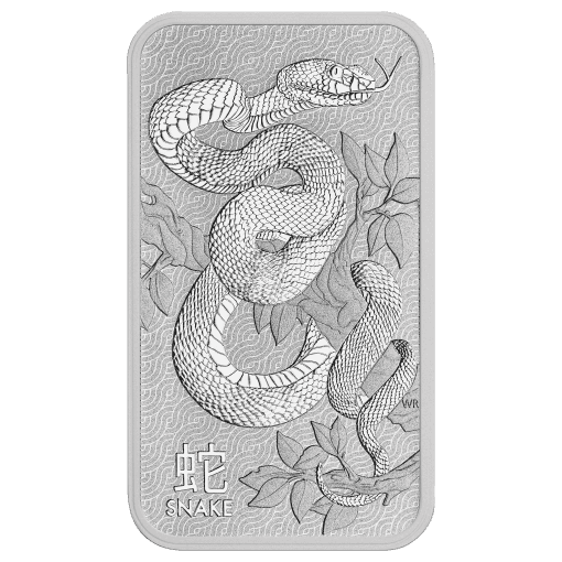 Lunar snake 1oz silver minted bar