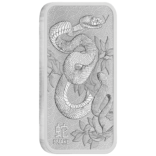 Lunar snake 1oz silver minted bar - image 2