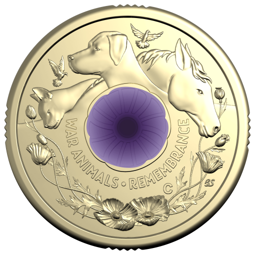 11413 2024-purple-poppy-war-animals-remembrance-c-mintmark-colou