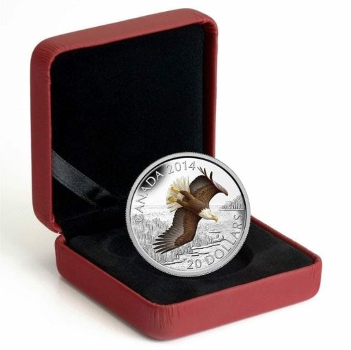 2014-20-soaring-bald-eagle-1oz-9999-silver-coin-royal-canadian-m