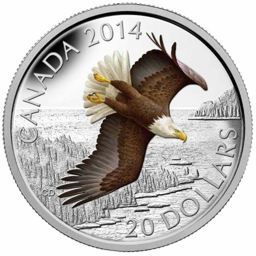 2014-20-soaring-bald-eagle-1oz-9999-silver-coin-royal-canadian-m