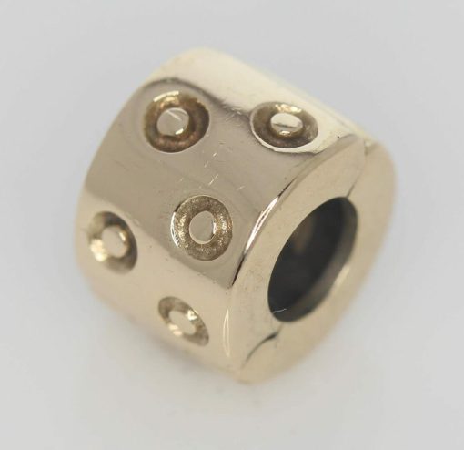 Pandora-14ct-gold-spotted-fixed-clip-charm-750345-ale-585