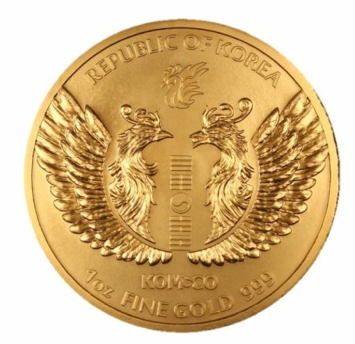 2020skphoenix1ozg-2020-south-korean-phoenix-1oz-999-gold-bullion-round