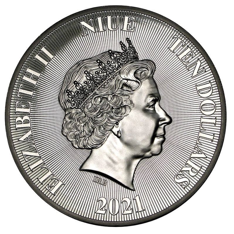 2021 Roaring Lion 5oz .9999 Silver High Relief Coin