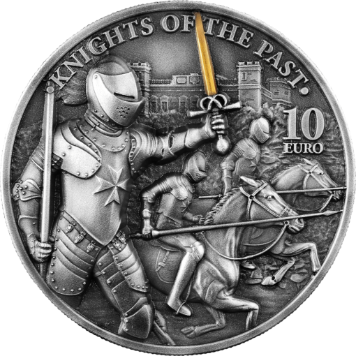 2021 malta knights of the past 2oz antiqued silver high relief coin