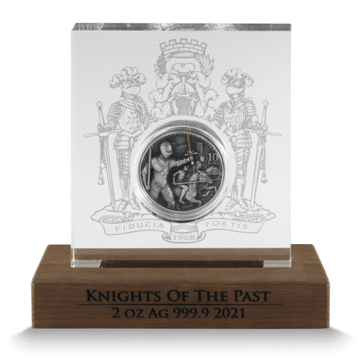 2021 malta knights of the past 2oz. 9999 antiqued silver high relief coin - 10 euro - image 9