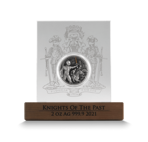 2021 malta knights of the past 2oz. 9999 antiqued silver high relief coin - 10 euro - image 7