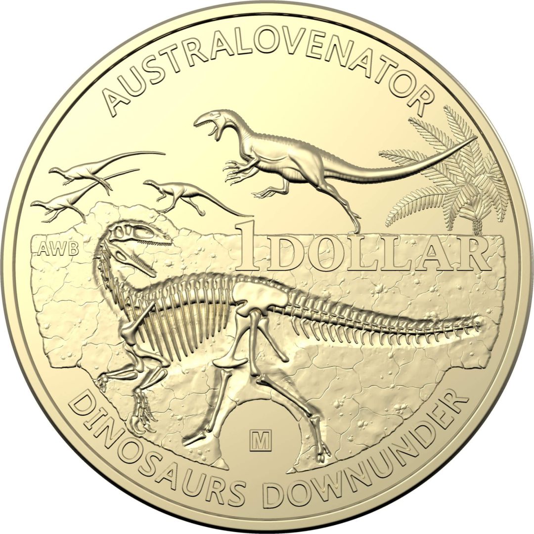 2022 $1 Australian Dinosaurs Down Under Mintmark and Privy Mark  Uncirculated 4 Coin Set