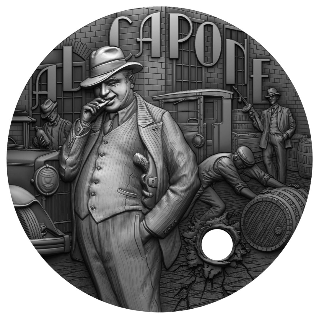 2021 The Gangsters - Al Capone 2oz .999 Silver Ultra High