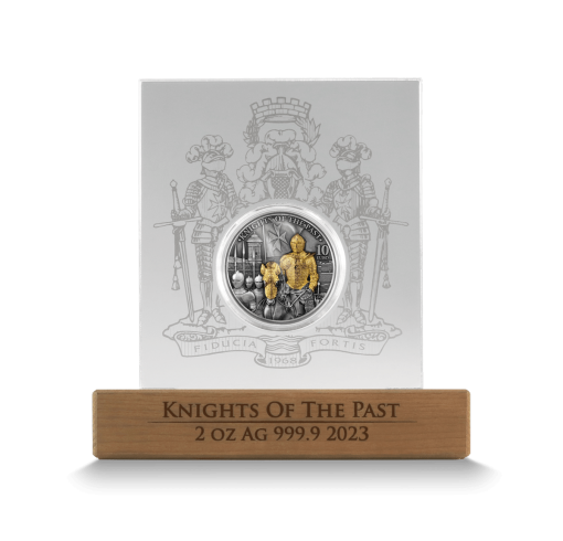 23mkotp2ogsc 2023-malta-knights-of-the-past-2oz-antiqued-gilded-