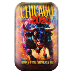 24CBGM2OB 2024-chicago-ana-edition-2oz-silver-cast-bar 09-12-24-