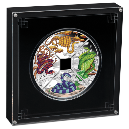 25r67zaa 2025-year-of-the-snake-quadrant-1oz-silver-proof-four-c