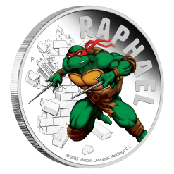 2025 teenage mutant ninja turtles - raphael 1oz silver proof coin