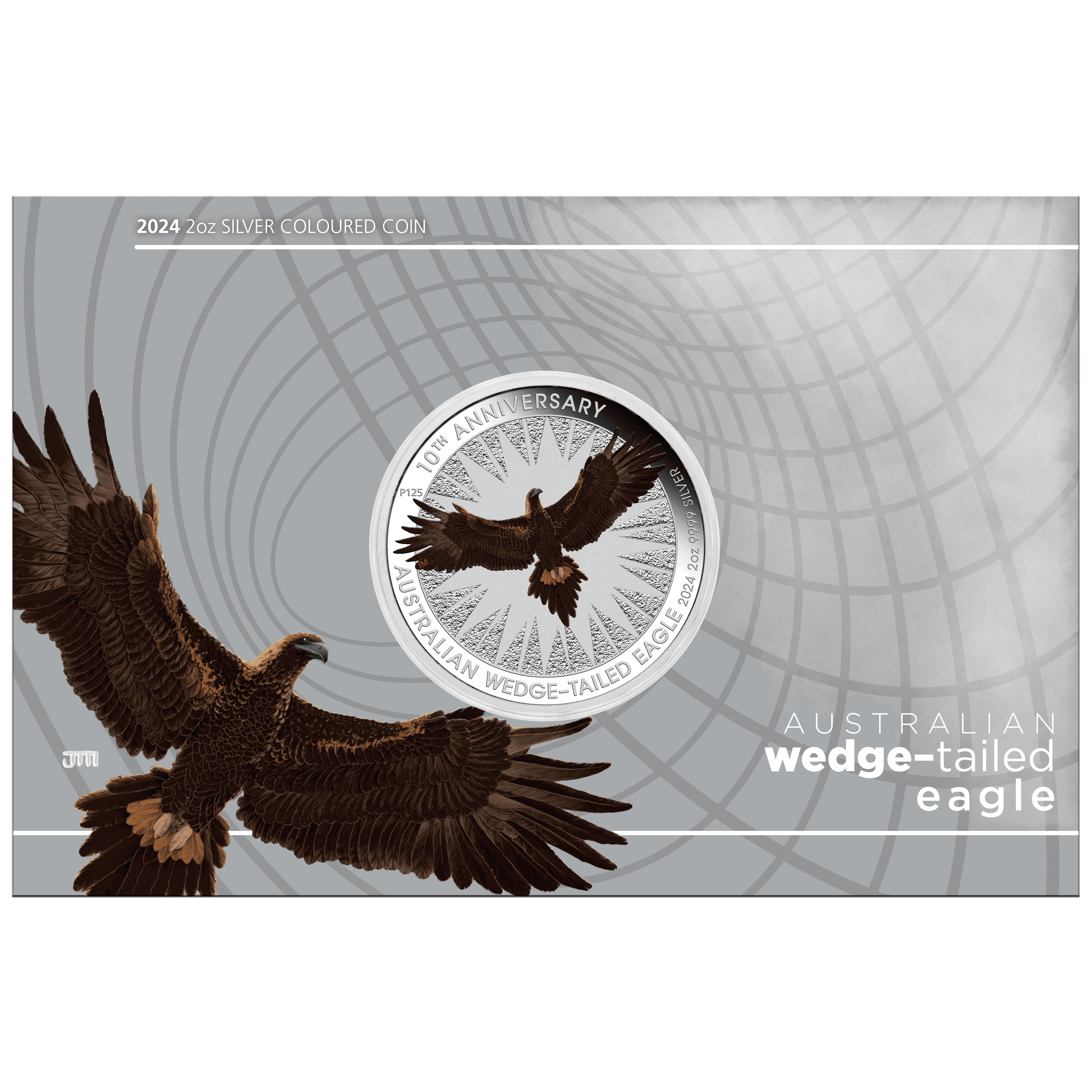 2024 Wedge Tailed Eagle 10th Anniversary 2oz Coloured Silver Coin