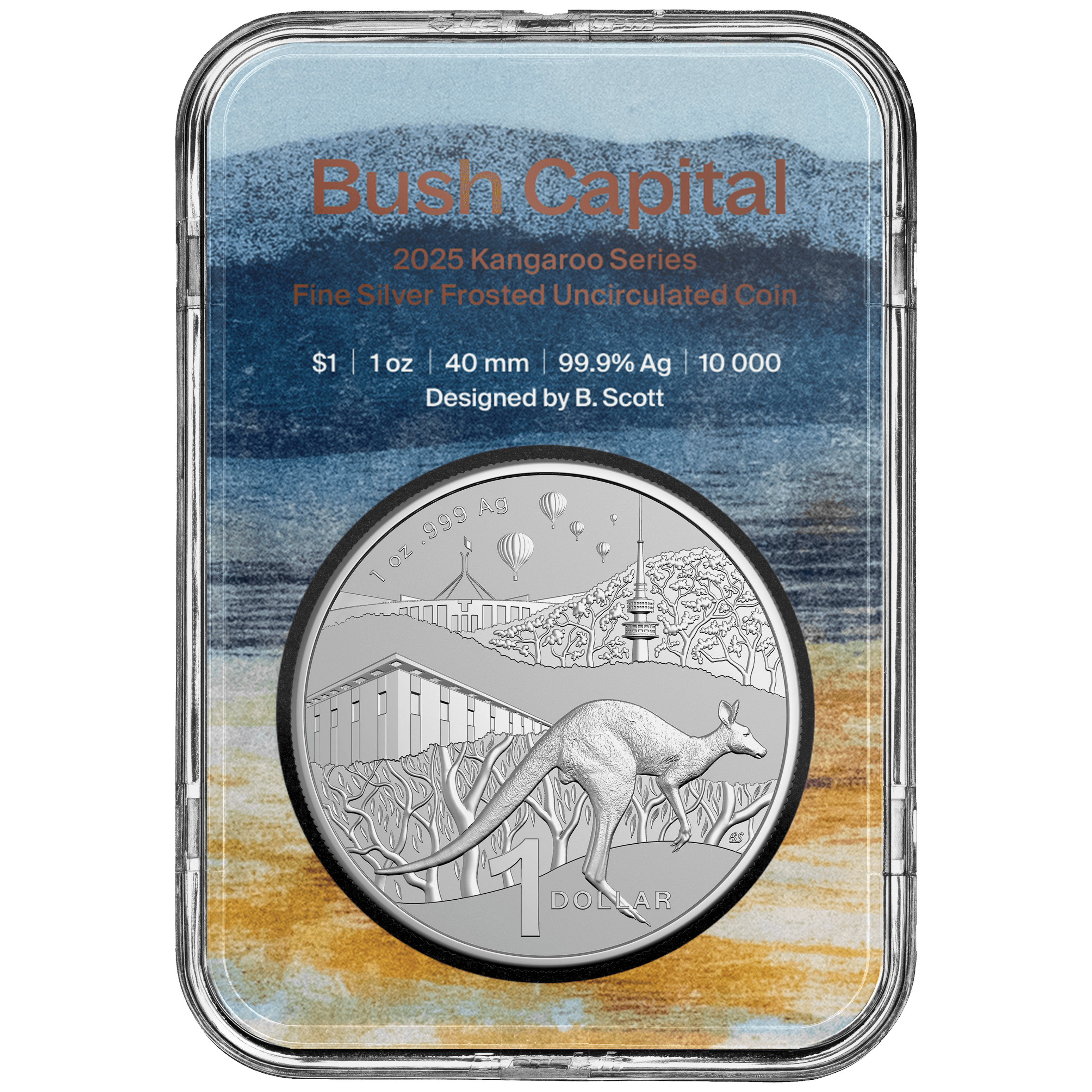 2025 Kangaroo Series - Bush Capital 1oz Frosted Silver Coin