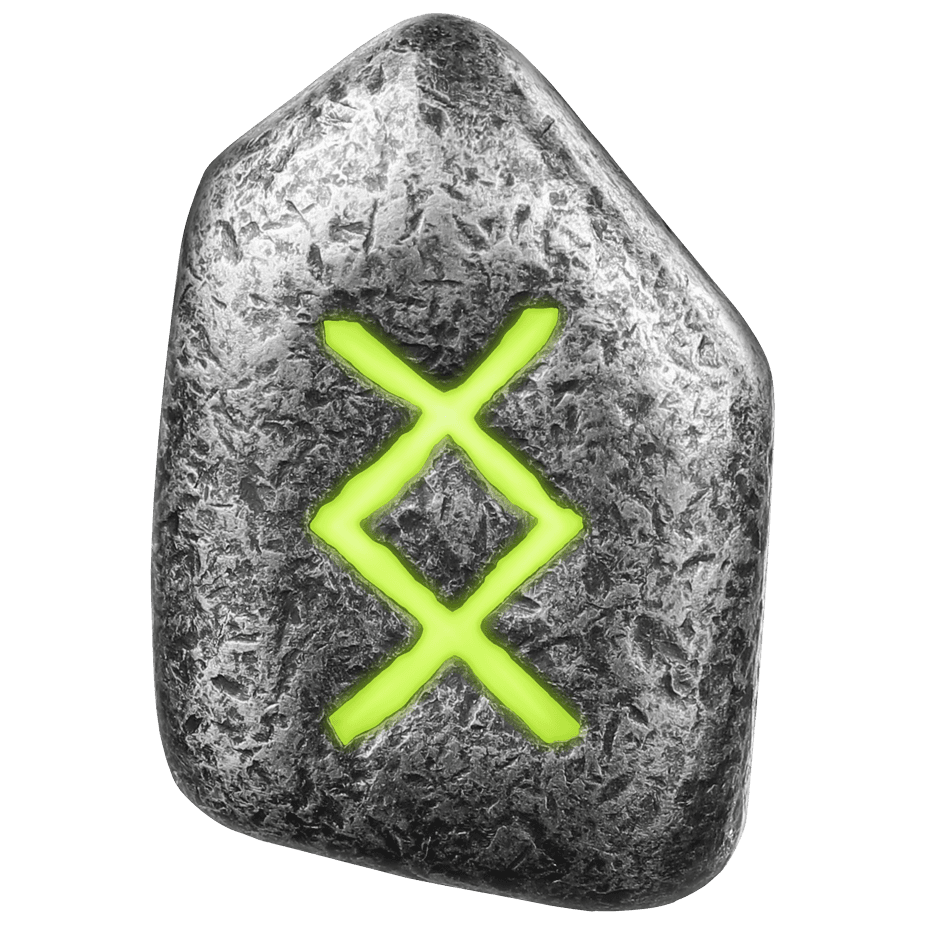 Ingwaz Rune 1oz Silver Cast Bar