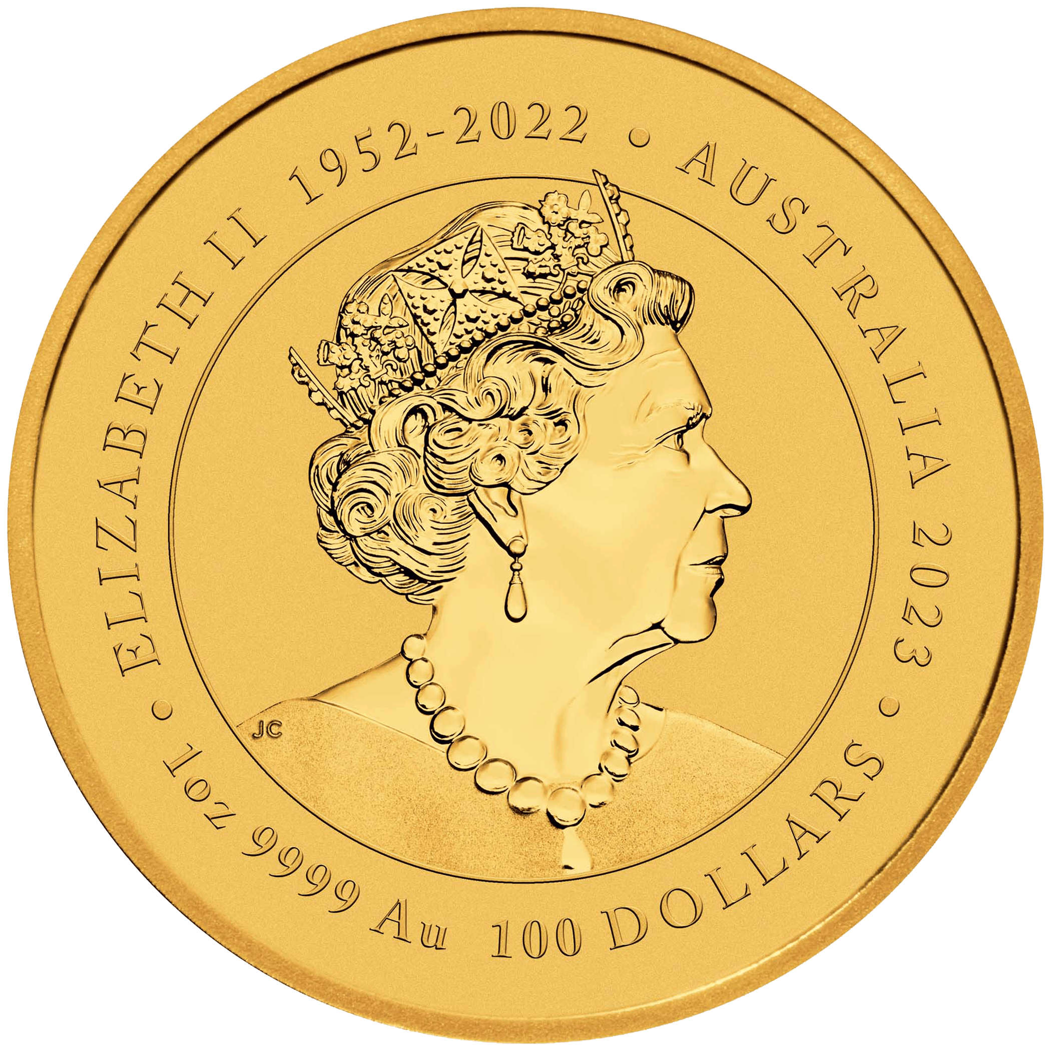 Australian gold coin with crowned monarch profile