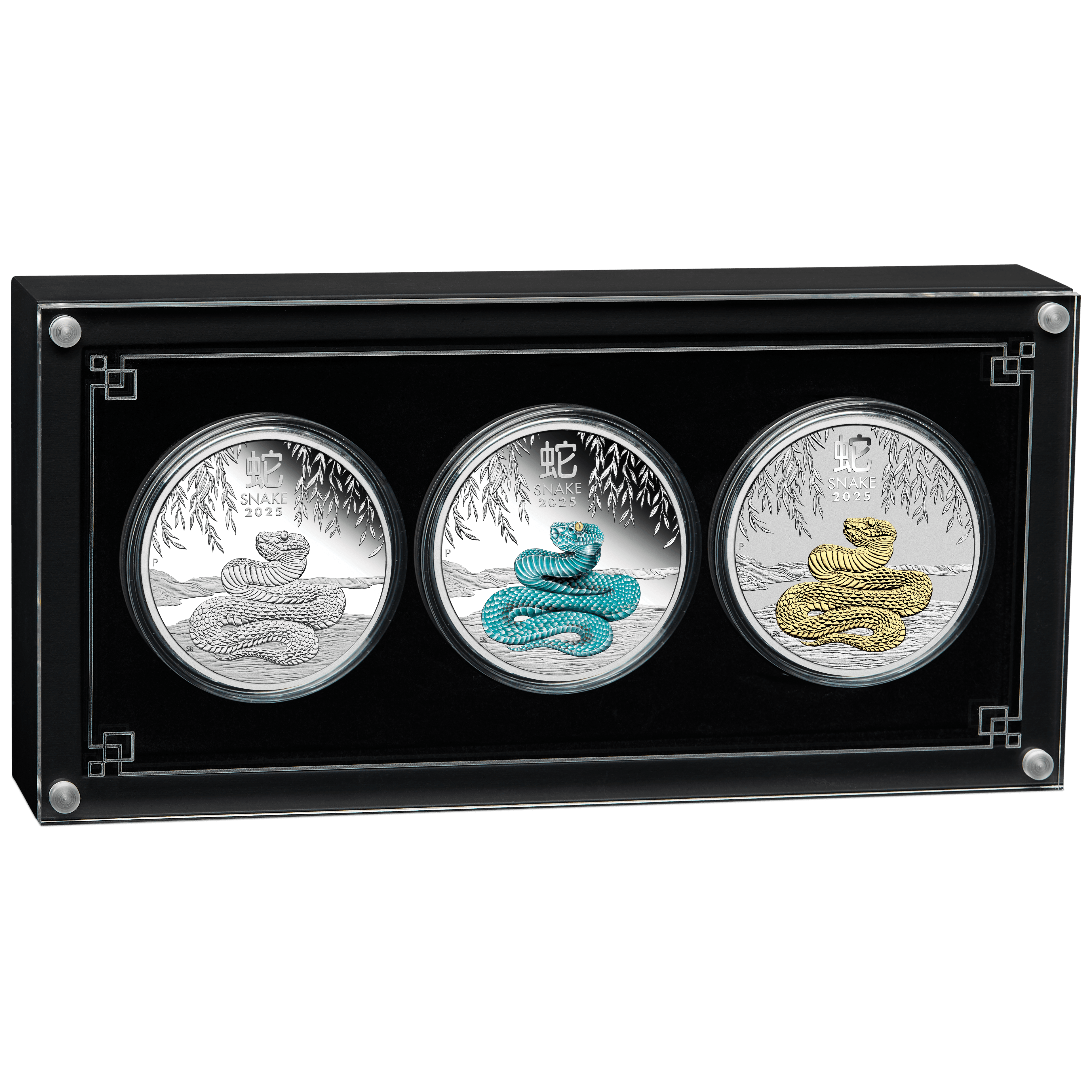 2025 Year of the Snake Trio 1oz Silver Proof Three Coin Set