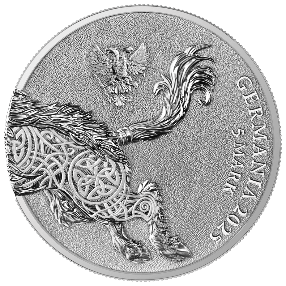 当時物GERZゲルツ社ドイツ製バイエルミュンヘンBAYERN 2025 Germania Beasts Gullinbursti 1oz Silver 2 Coin Set