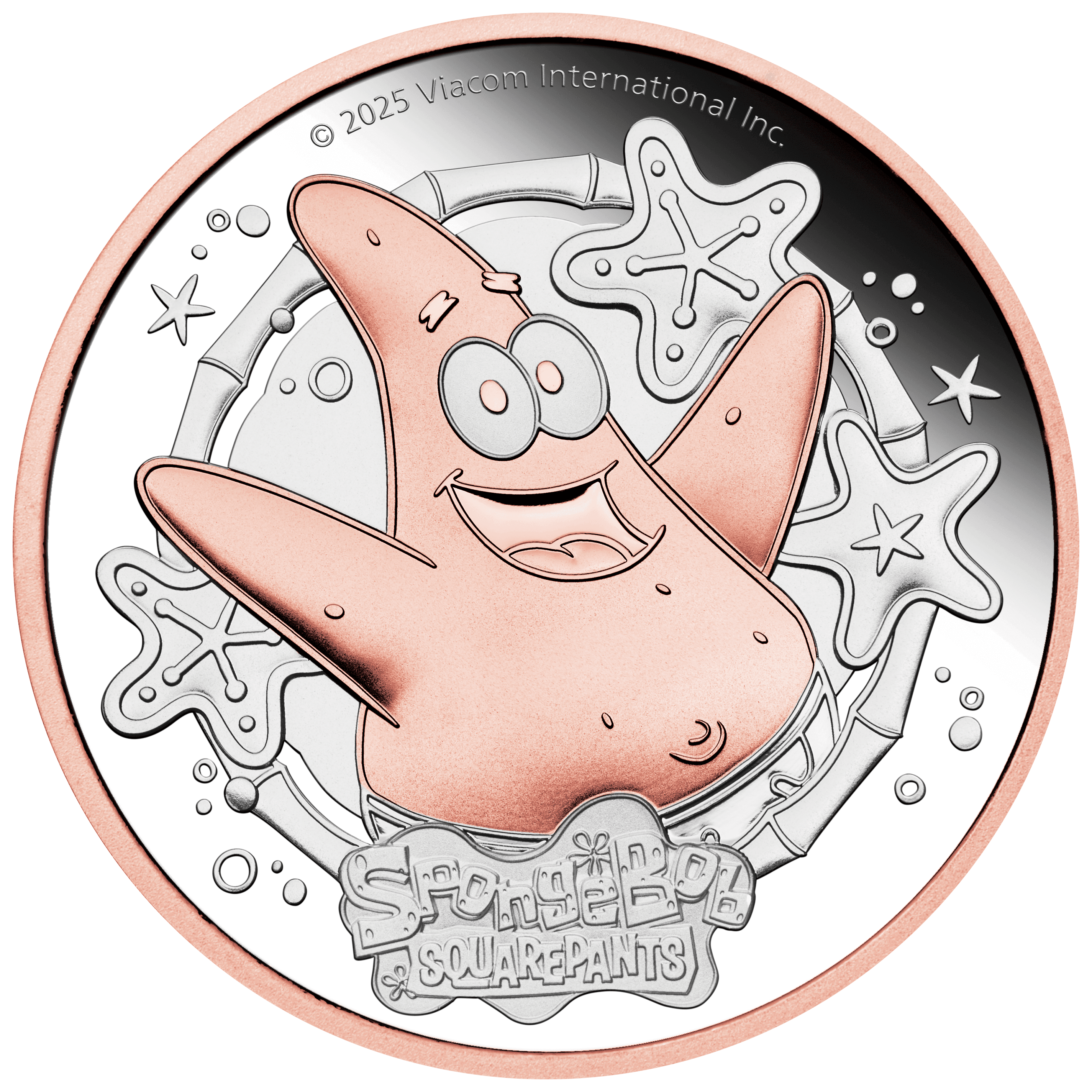2025 SpongeBob SquarePants Patrick Star 2oz Gilded Silver Proof Coin