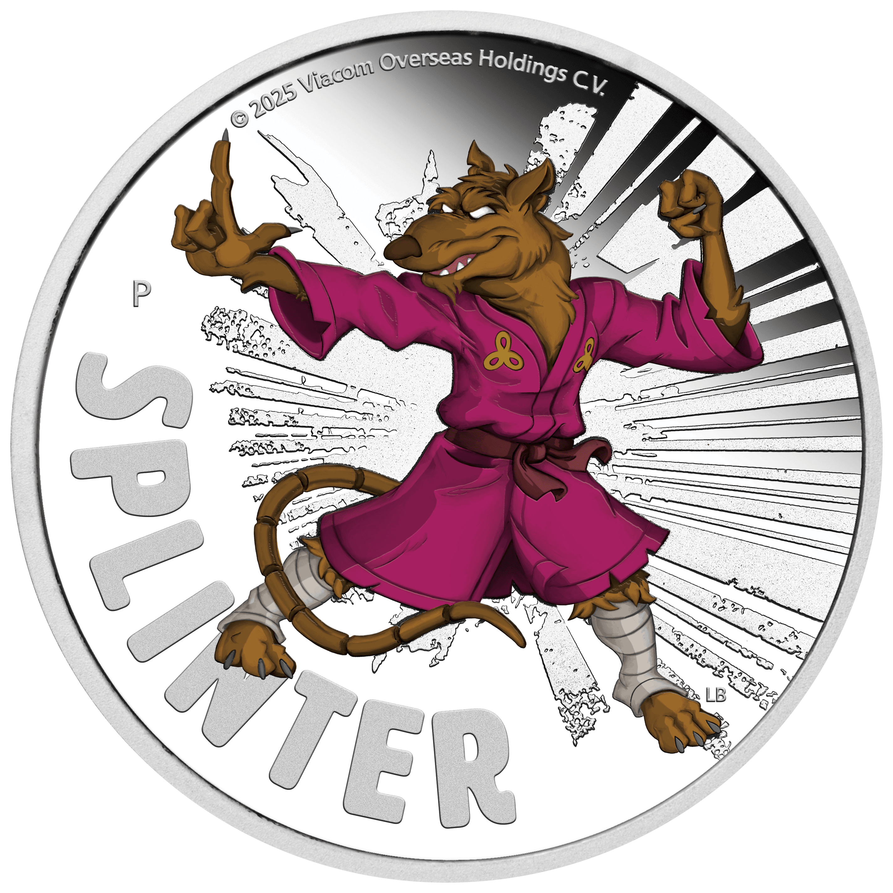 2025 Teenage Mutant Ninja Turtles Splinter 1oz Silver Proof Coin