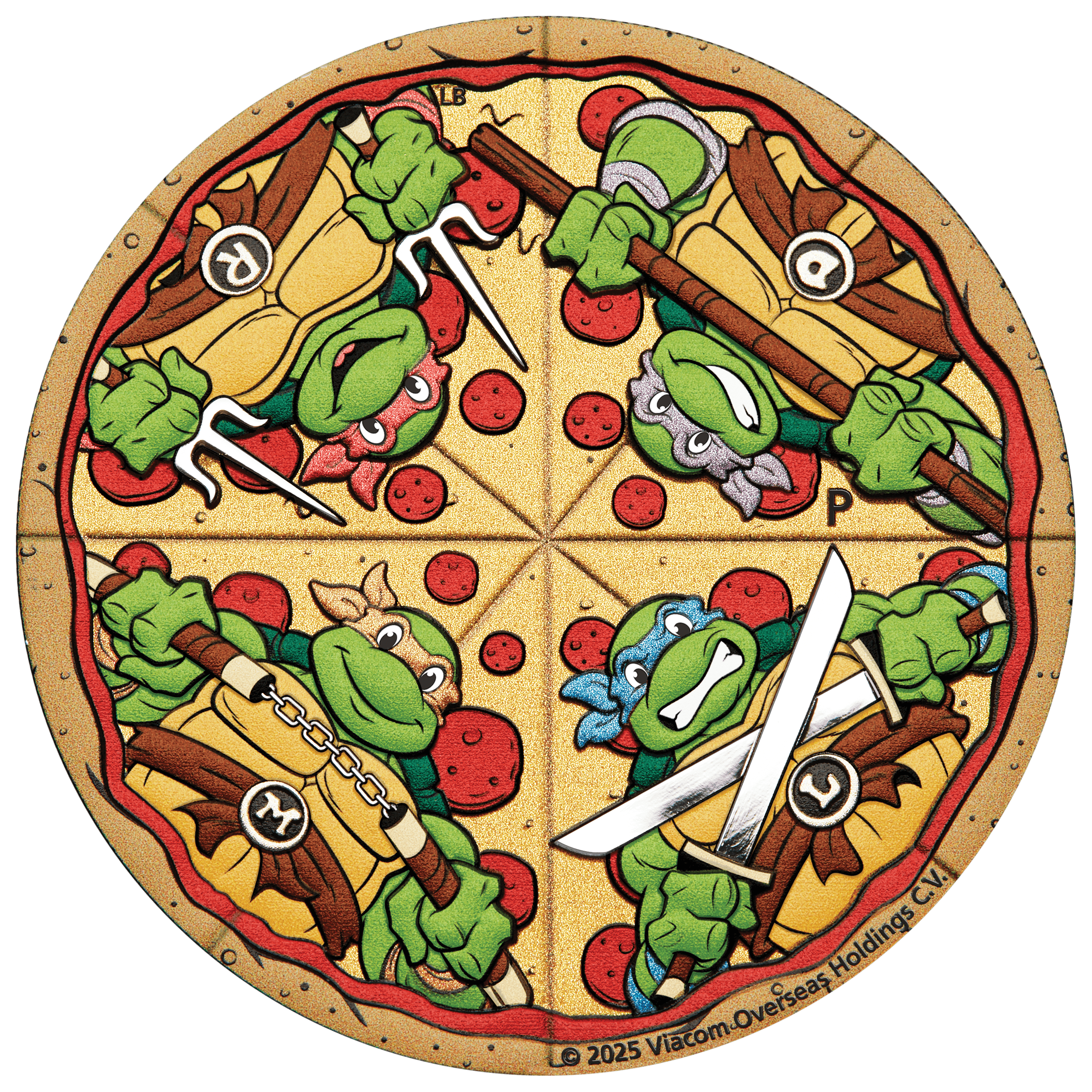 2025 Teenage Mutant Ninja Turtles Pizza 2oz Silver Coin